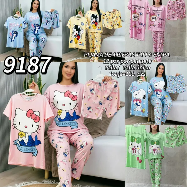 Pijama de 4 piezas