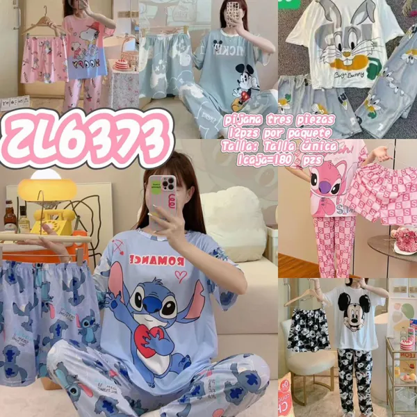 Pijama de tres piezas