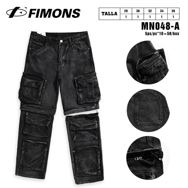 Jeans cargo de hombre
