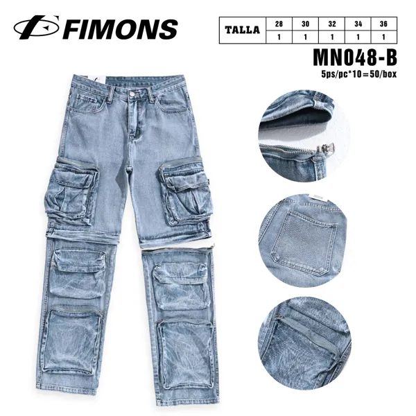Jeans cargo de hombre