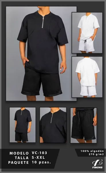 Conjunto de playera y short de hombre