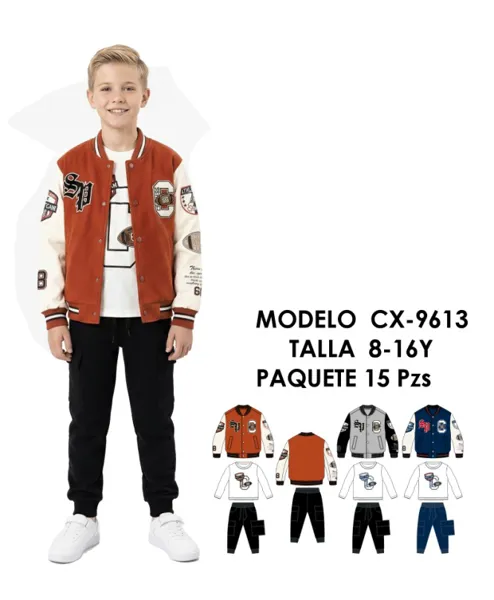 Conjunto de chamarra y pantalón para niño