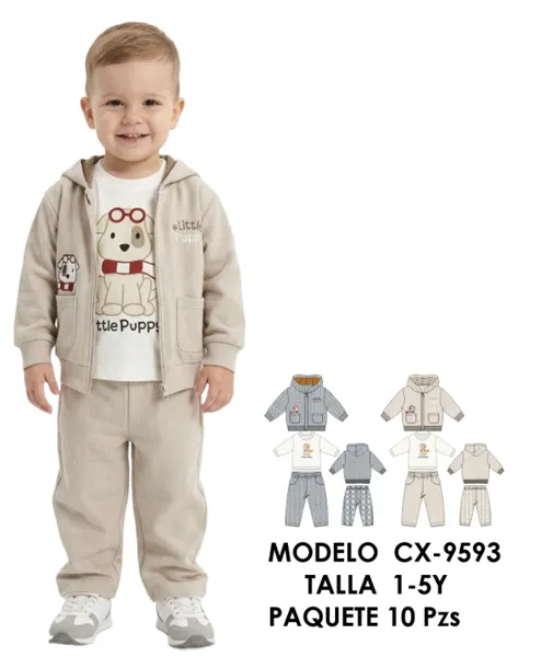 Conjunto de sudadera y pantalón para niño