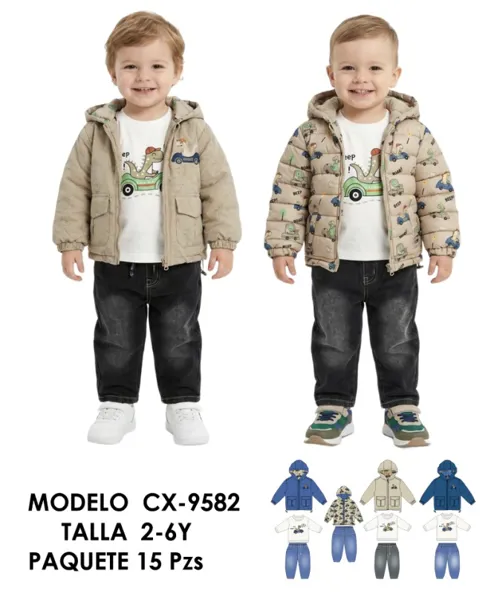 Chamarra acolchada para niño