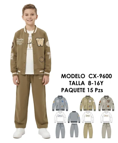 Conjunto de chamarra y pantalón para niño