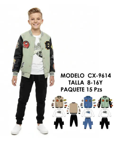 Conjunto de chamarra y pantalón para niño