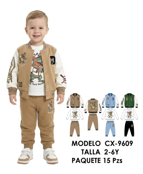 Conjunto de chamarra y pantalón para niño