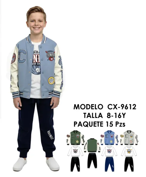 Conjunto de chamarra y pantalón para niño