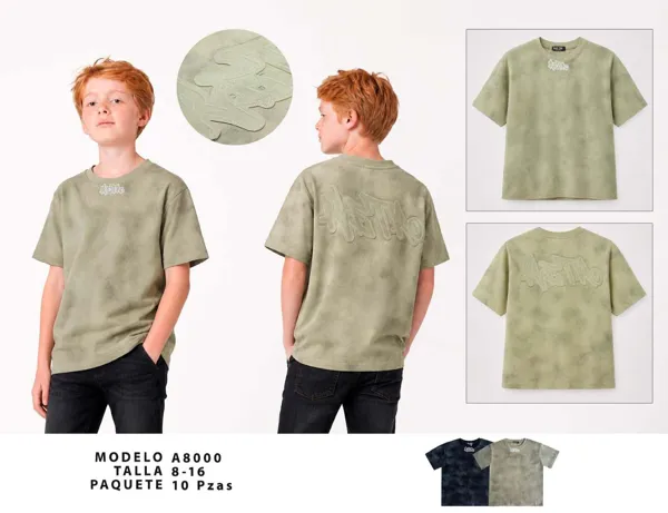 Playera lavada para niño