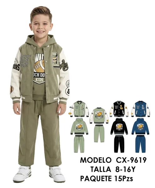 Conjunto de sudadera y pantalón para niño