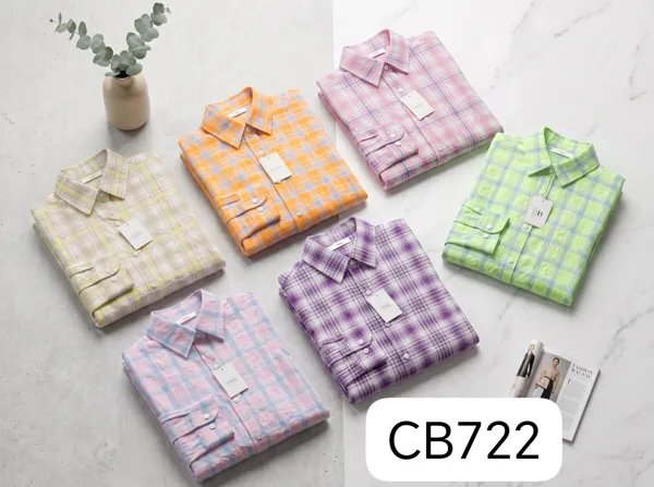 Camisa de cuadros de manga larga