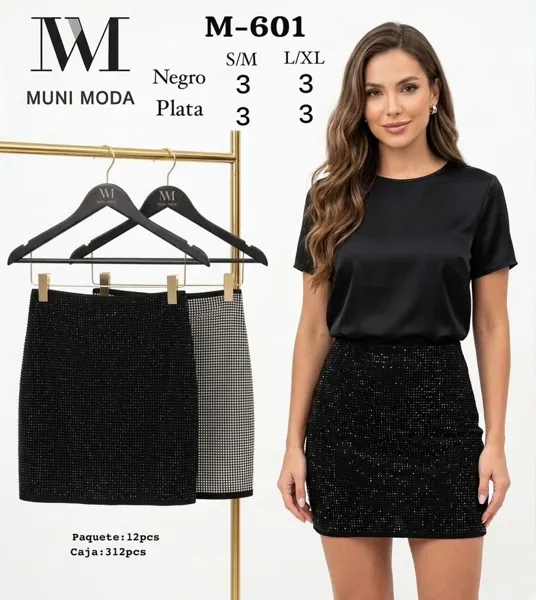 Minifalda de brillos