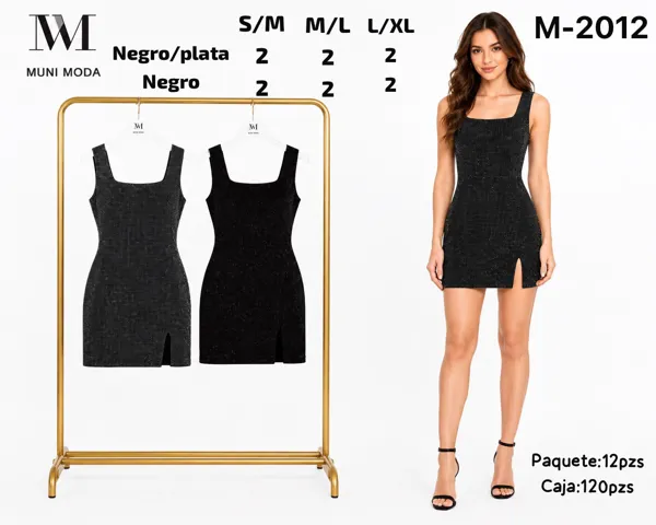 Vestido mini ajustado con abertura