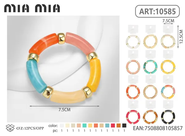 Brazalete de tubo curvo