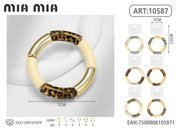 Brazalete con estampado de leopardo