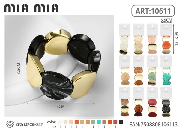 Brazalete plano redondo