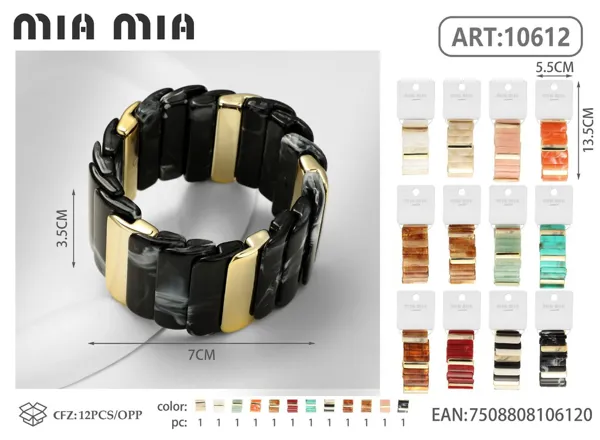 Brazalete rectangular apilable