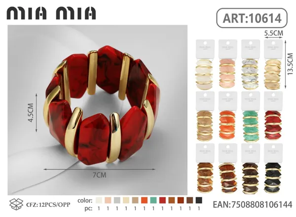 Brazalete de imitación cristal