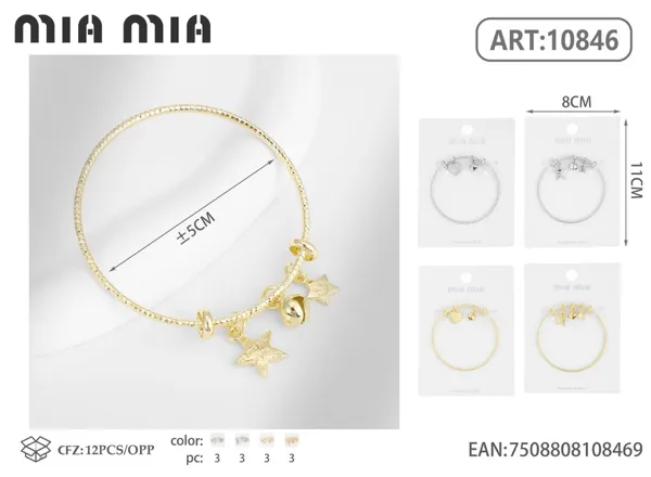 Brazalete de cobre ajustable, tubo 1.8 (mod. 2)