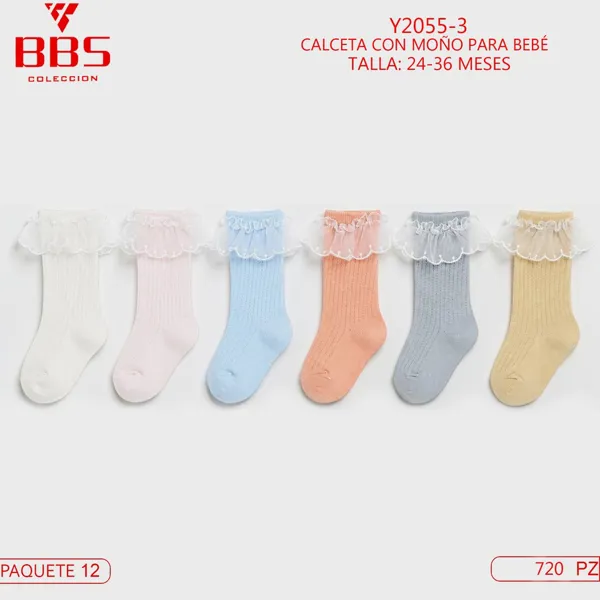 CALCETA CON OLAN PARA BEBÉ 24-36 MESES