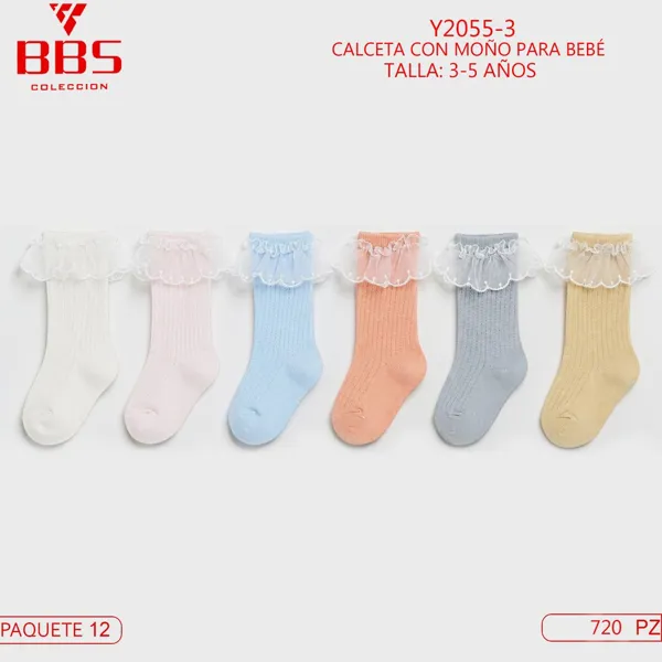 CALCETA CON OLAN PARA BEBÉ 3-5 AÑOS