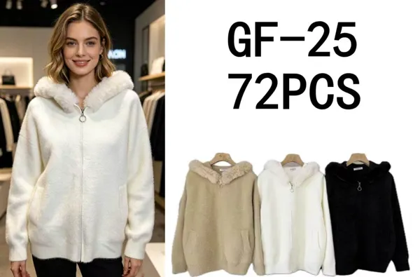 Sudadera con capucha y cierre de borrego