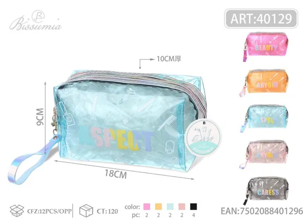Bolso transparente con estampado de herramientas 18*9*10cm