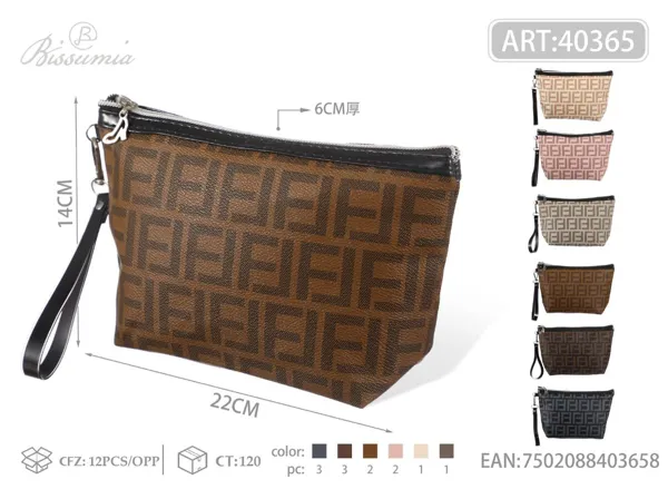 Bolso de maquillaje hexagonal con letras 22*14*6cm