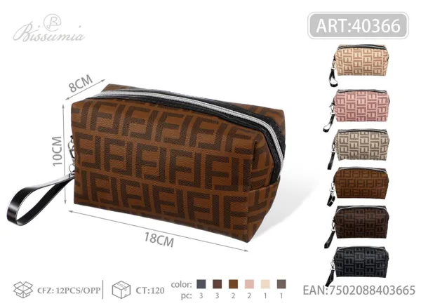 Bolso de maquillaje octagonal con letras 18*10*8cm
