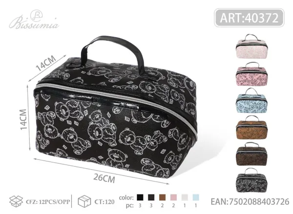 Bolso de maquillaje con forma de almohada y osito 26*14*14cm