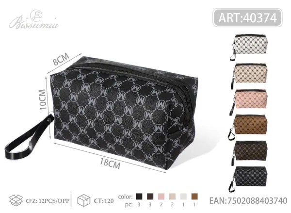 Bolso de maquillaje octagonal con letra M 18*10*8cm