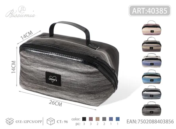 Bolso de maquillaje con forma de almohada y corazón degradado 26*14*14cm