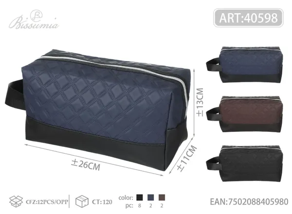Bolso de aseo para hombre de PU 26*13*11cm No.1