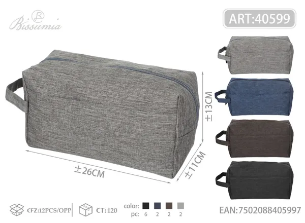 Bolso de aseo para hombre de PU 26*13*11cm No.2