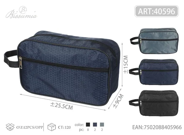 Bolso de aseo para hombre de PU 25.5*15*9cm No.1