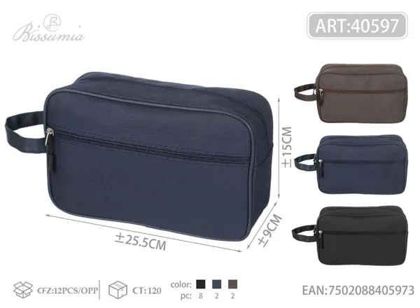 Bolso de aseo para hombre de PU 25.5*15*9cm No.2