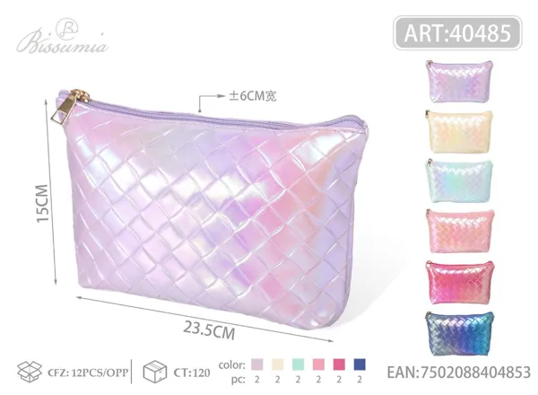 Bolsa de aseo hexagonal para mujer color sirena talla M 23.5*15*6cm