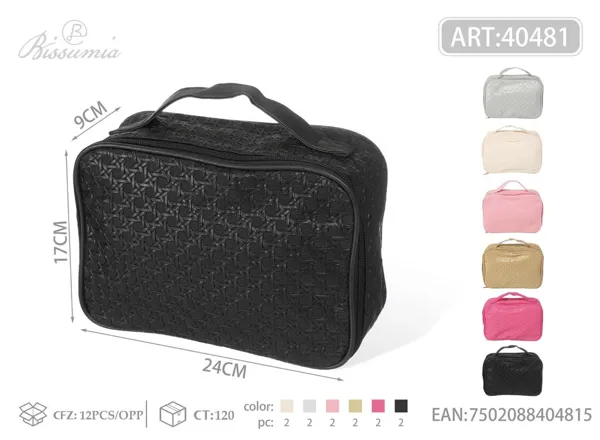 Bolso de aseo cuadrado tejido para mujer 24*17*9
