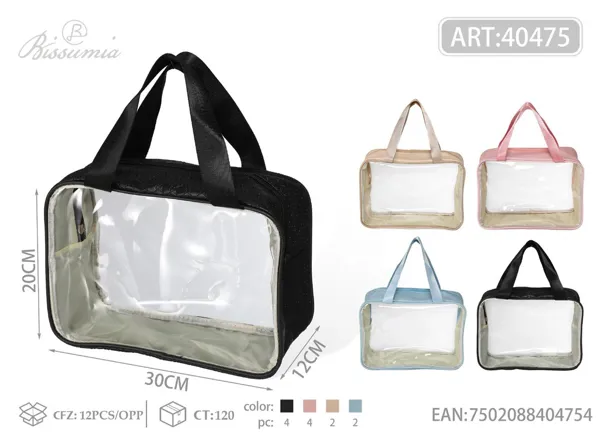 Bolso de aseo con asa para mujer, tamaño grande 30*12*20