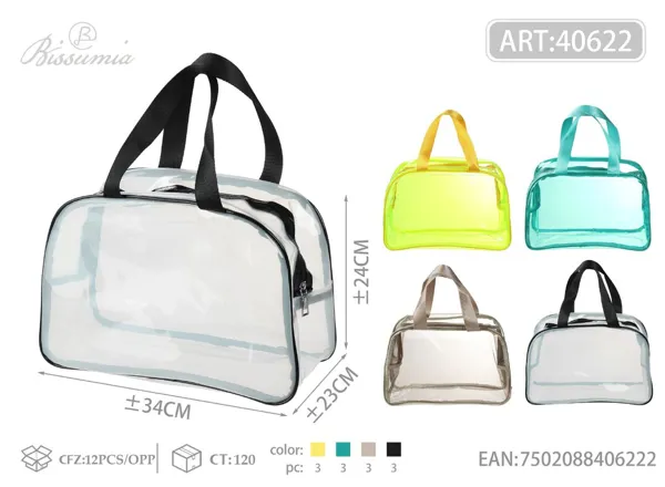 Bolso de aseo transparente 34*23*24cm