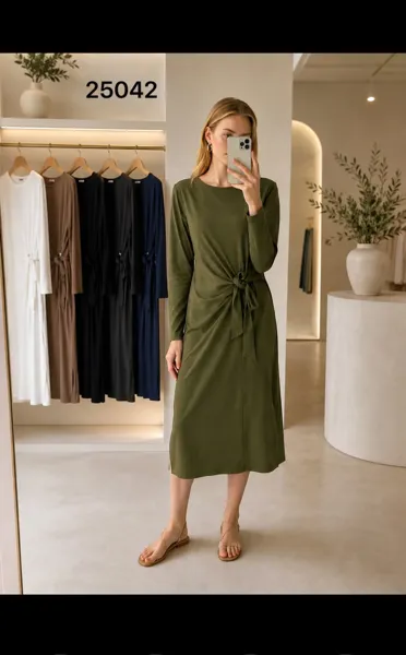Vestido largo con nudo