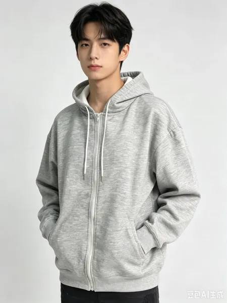 Sudadera con capucha y cremallera