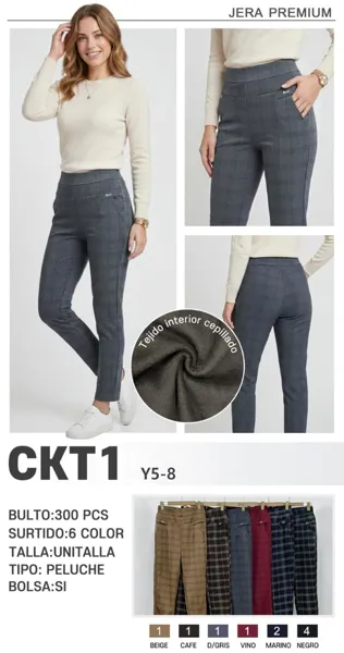 Pantalón de mujer tejido interior cepillado