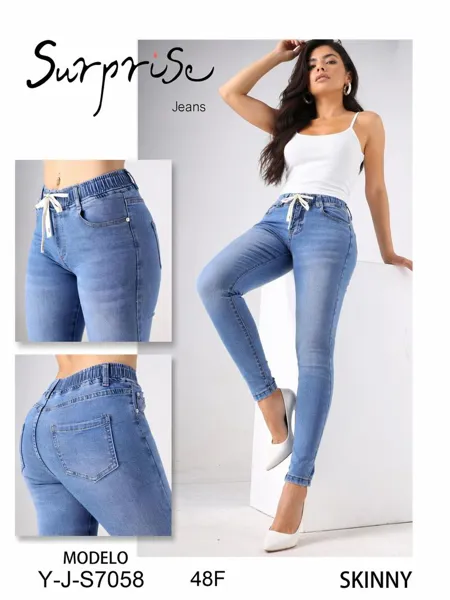 Jeans Skinny con jareta