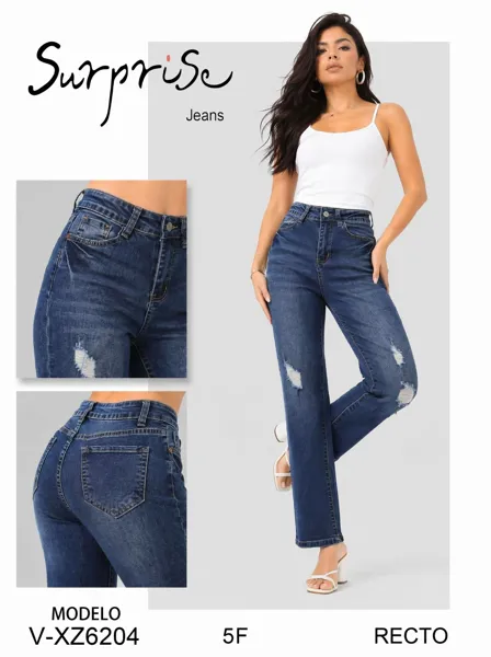 Jeans de corte recto
