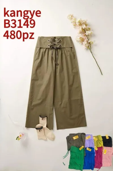 Pantalón con jareta frontal