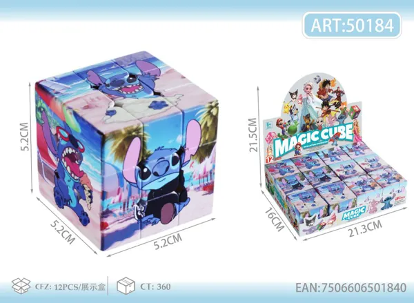 Cubo de Rubik de Stitch impreso (5.2 cm)