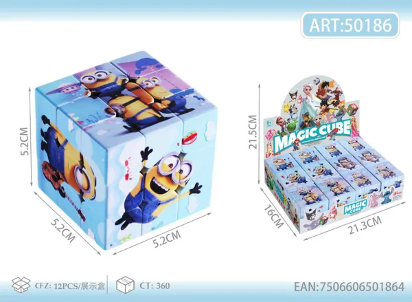 Cubo de Rubik con estampado de caricatura (5.2 cm)