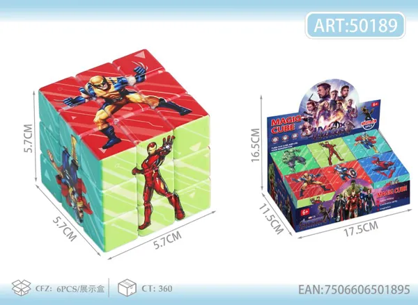 Cubo de Rubik con estampado de caricatura (5.7 cm)