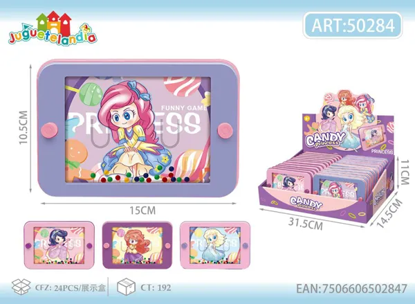 Consola de juego de agua tipo tablet Princesa de Caramelo (en caja de color)
